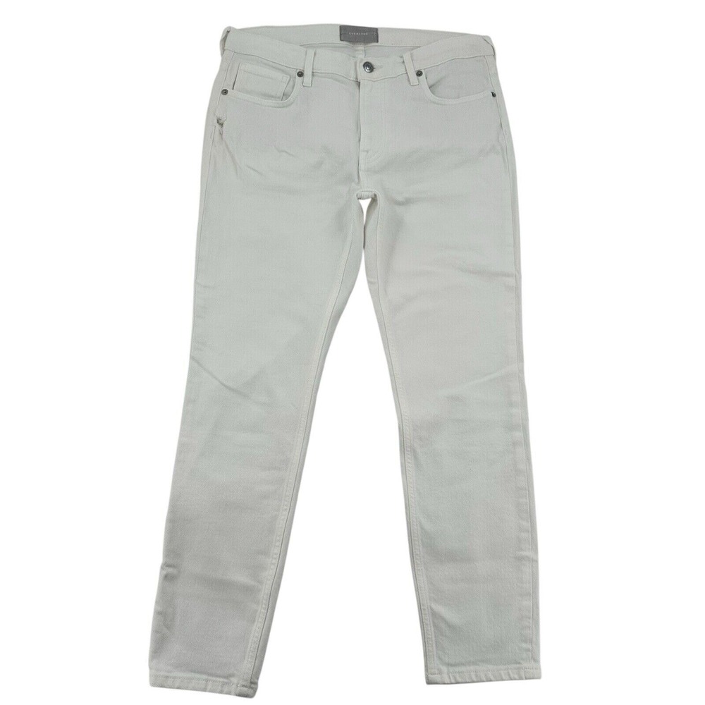 Everlane Bone White Skinny Jeans Regular Off-White Denim Pants Women Size 31